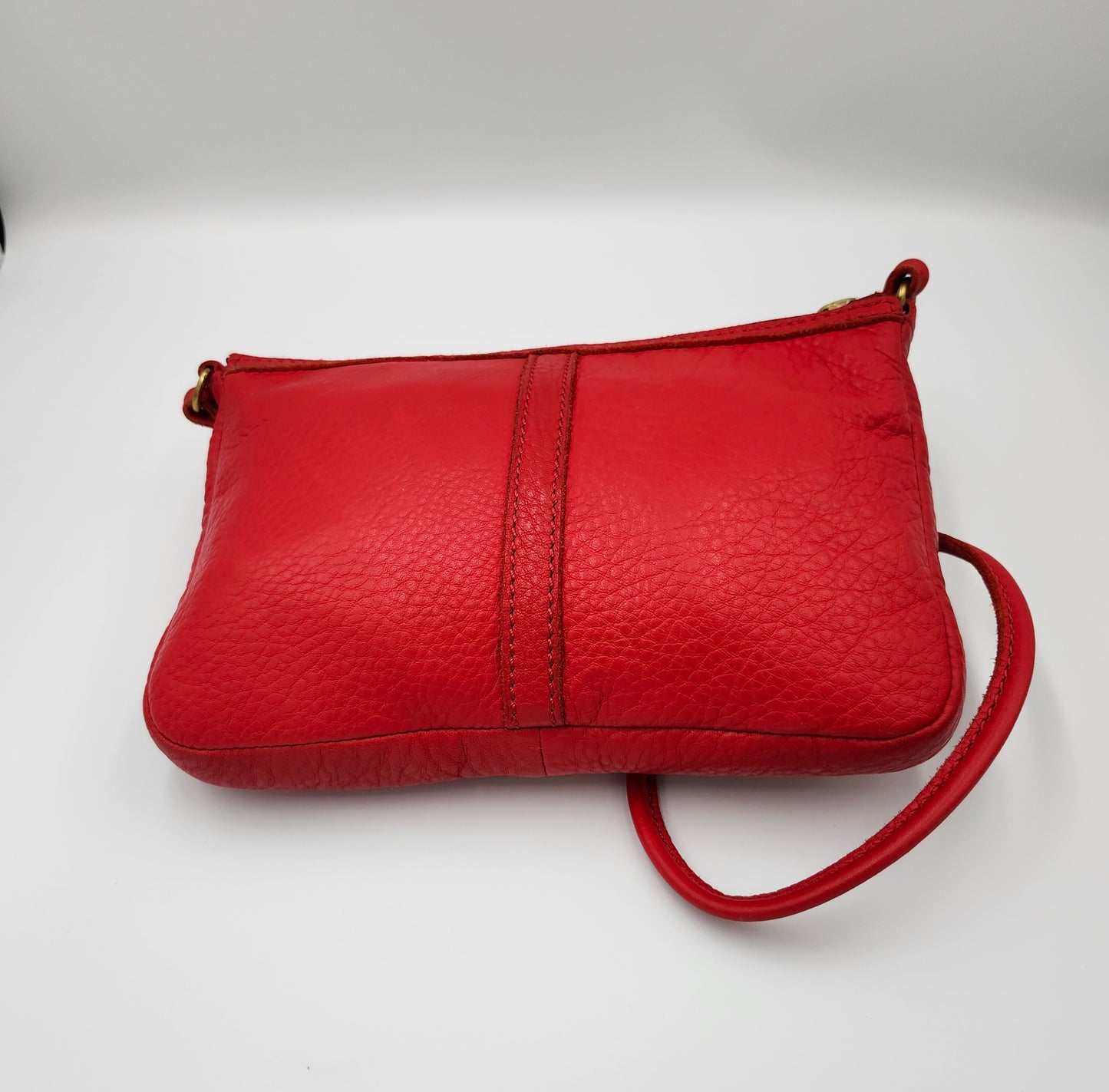 Fossil Red Leather Crossbody Bag