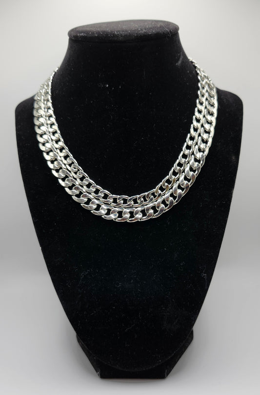 Jewelry Necklace Rhodium Plated