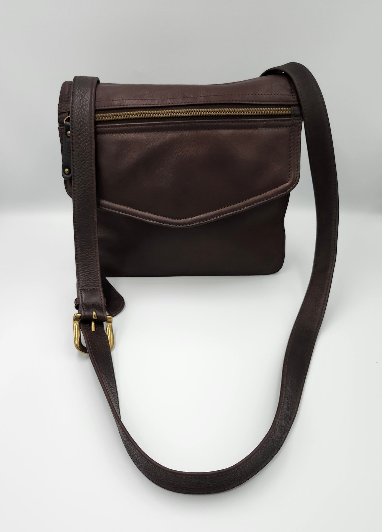 Fossil Leather Chocolate Brown Bag