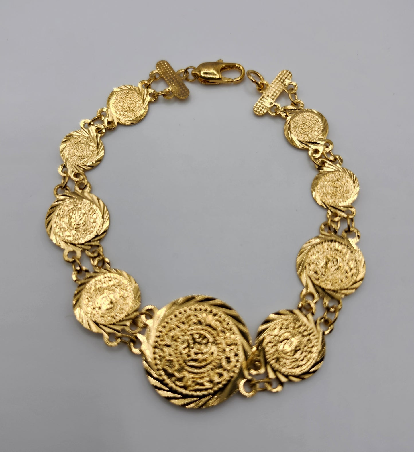 Jewelry - Bracelet 18k gold plated with coins