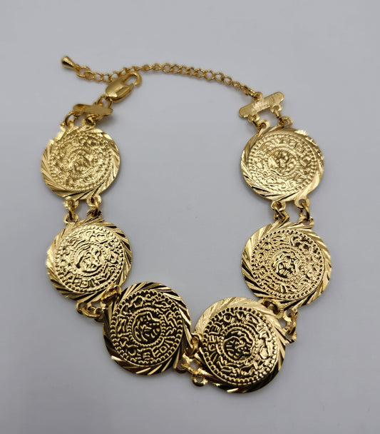 Jewelry - Coin Bracelet 18k gold plated