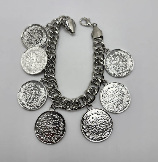 Jewelry - Bracelet silver color with big coins