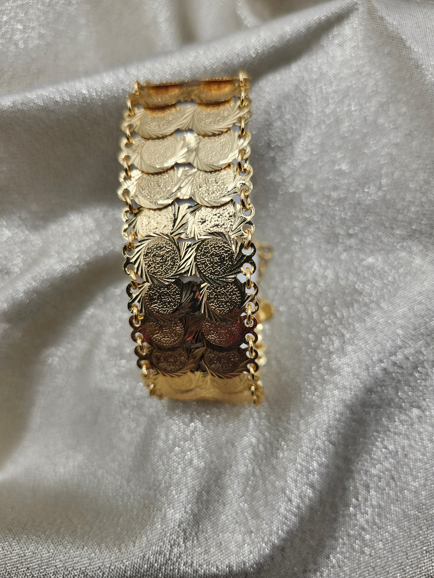 Jewelry - Bracelet 24k gold plated 2 rows mini coins