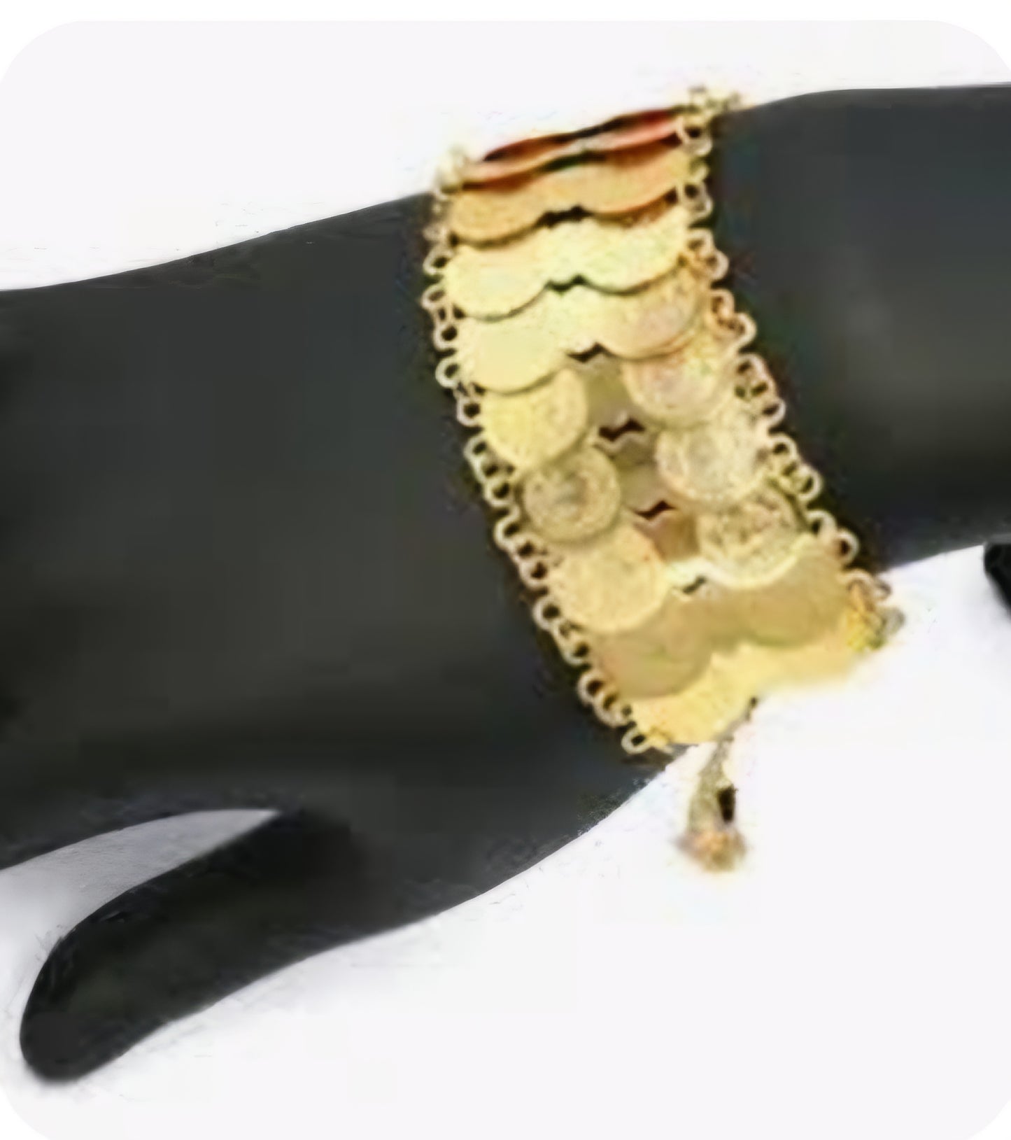 Jewelry - Bracelet 24k gold plated 3 rows mini coins